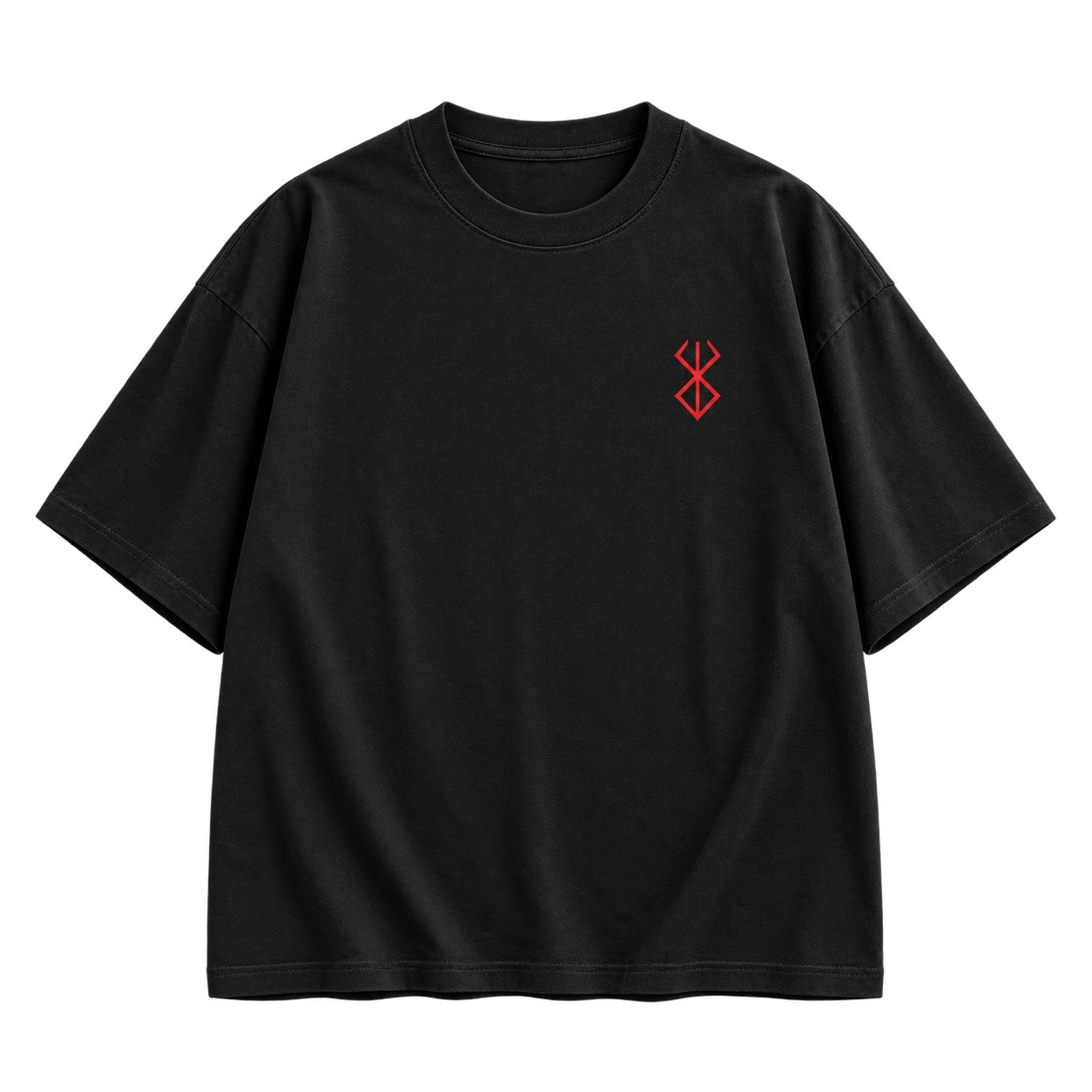 Night Sigil Tee, Onyx Black, front mockup